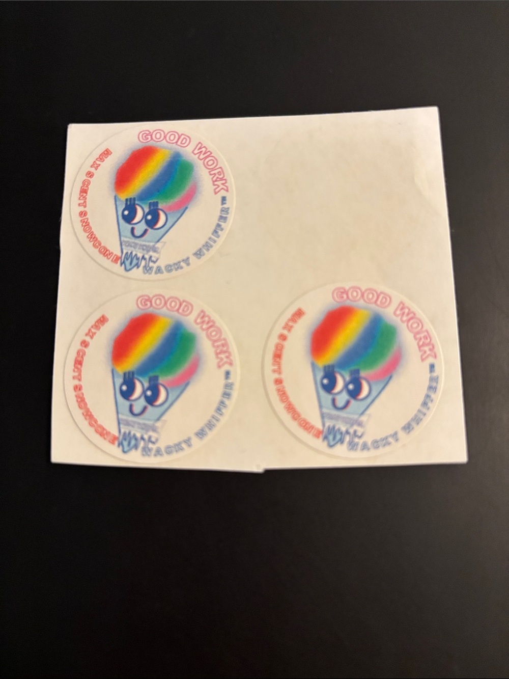 Retro 80's Whacky Wiffers Snow Cone Scratch & Sniff Stickers
